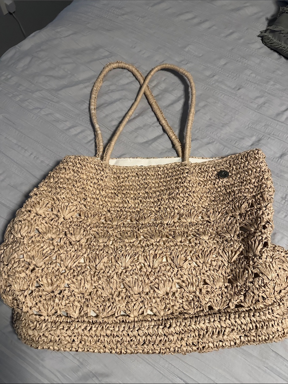 House of Harlow 1960 Natural Straw Tote